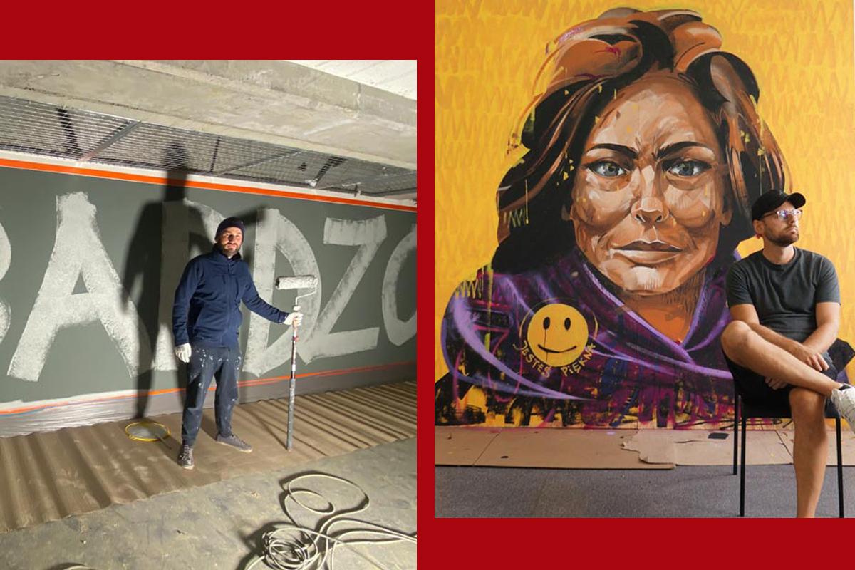 Konrad Iwanowski i Łukasz Majerowski, zwycięzcy konkursu na mural opowiadają o swojej pracy
